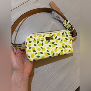 Kate Spade Citrus Print Belt Bag with Tan Strap